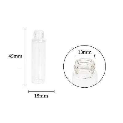 Cadbibe 80ml Glass Clear Test Tubes with Screw Caps and Plastic