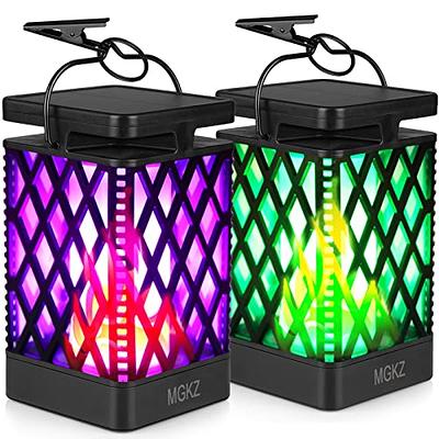 MGKZ Solar Lanterns Outdoor Waterproof Hanging Solar Lights Color Changing  & Fixed 9 Modes Flickering Flame Camping Lanterns Christmas Decoration for  Party Tent Garden Patio(2 Pack) - Yahoo Shopping