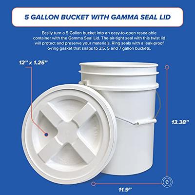 6 Gallon API White Bucket with Gamma Seal Lid (green) 