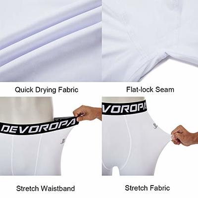 DEVOROPA Youth Boys Leggings One Leg Compression Pants 3/4 Basketball  Sports Tights Running Capris Kids Athletic Base Layer White M - Yahoo  Shopping