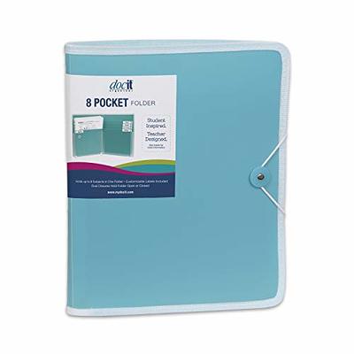 8 Pocket Poly Spiral Pocket Folder Each