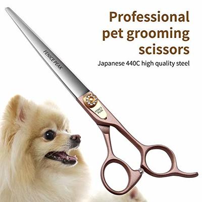 Fenice Peak Professional Curved Dog Grooming Scissors 7'' Rose