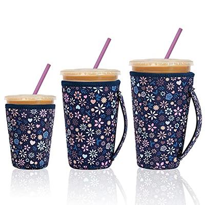FENSING Reusable Iced Coffee Sleeve for Iced Coffee Cups, 3 Pack Insulator  Neoprene Cup Sleeve with Handle for Cold Drinks Beverage Compatible with  Starbucks Dunkin Coffee and More (Little Flower) - Yahoo Shopping