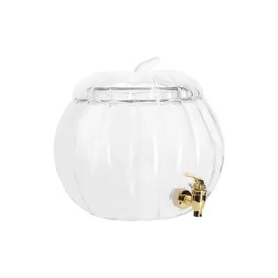 Home Essentials 2.3 Gallon Pumpkin Shaped Clear Beverage Dispenser