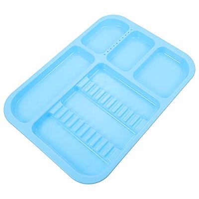 JMU Dental Procedure Trays Autoclavable Set Up Flat Trays Size B 13.25 X  9.75, Plastic Instrument Trays (Blue)