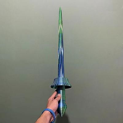 Three Dimensional Printing Retractable Sword, Gravity Retractable Creative  Decompression Healing Tricky Toy, Cosplay Party Prop, Gradient Multicolor