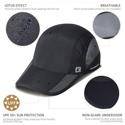 Mens Black Visor Hat Quick Dry Baseball Caps Sun Protection Caps