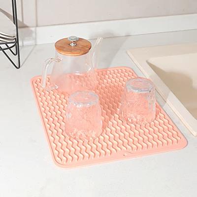 MicoYang Silicone Dish Drying Mat for Multiple Usage,Easy  clean,Eco-friendly,Heat-resistant Silicone Mat for Kitchen Counter or  Sink,Refrigerator or drawer liner Pink L 16 inches x 12 inches - Yahoo  Shopping