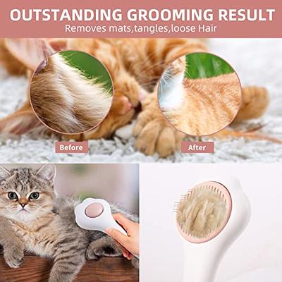 Cat Brush Dog Brush with Release Button,Self Cleaning Cat Brush for  Shedding Long or Short