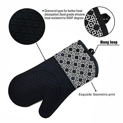 Silicone Oven Mitts Solid Color Heat Resistant Mitts - Temu