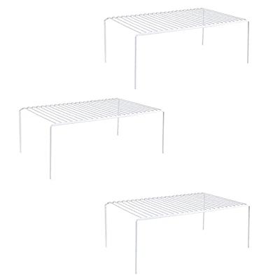 GEDLIRE Kitchen Cabinet Shelf Organizer Set of 3, Large (15.7 x 9.4 inch)  Metal Wire Pantry Storage Shelves, Dish Plate Racks for Cabinets, Freezer,  Counter, Cupboard Organizers and Storage, White - Yahoo Shopping