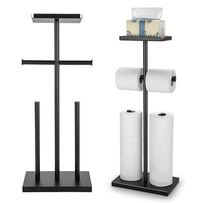 Toilet Paper Holder Free Standing - Toilet Paper Holder Stand with Storage  Shelf, Black Toilet Paper Holder with Toilet Brush, Bathroom Toilet Paper  Roll Holder, Floor Standing Toilet Roll - Yahoo Shopping