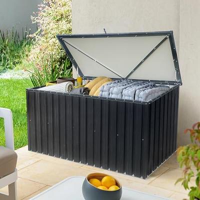 Domi Deck Box 200 Gallon, Lockable Outdoor Waterproof Storage Box Large  Outside Storage Container Bin for Bedroom Pillow, Garden Tool, Children's  Toy, and Sport Equipment, Dark Gray - Yahoo Shopping