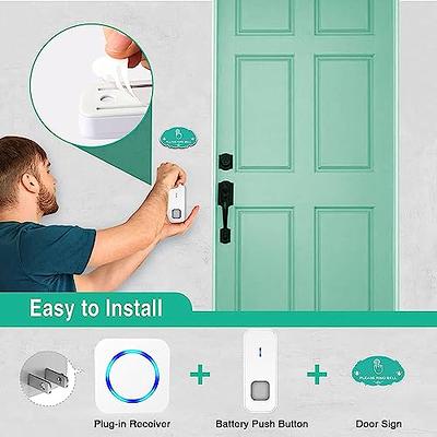 Door Bell for Home Electrical Long Range Wireless Door Bell Waterproof IP55  2 Receiver & 1