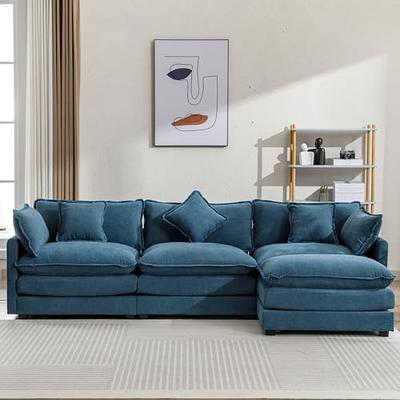 Eafurn Minimalist Chenille Upholstered Cloud Couch with Thick Cushion,  Modern Comfy 2 Seater Loveseat Sectional Sofa, Deep Seat Sofa&Couches  Sofabed for Living Room Furniture Sets, Blue 111.4 - Yahoo Shopping