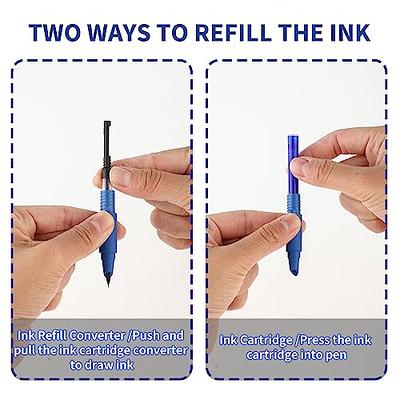 Correction Blue Ink Calligraphy Pen Replaceable Ink Capsule