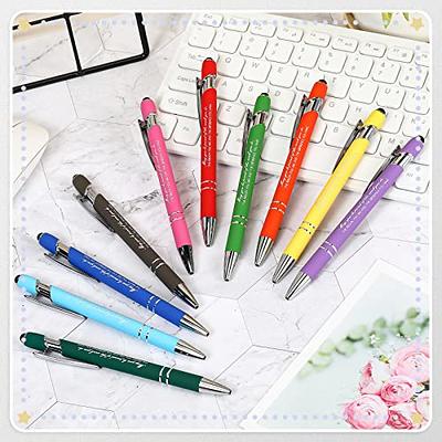 10 Pieces Office Pens Ballpoint Pen Funny Quotes Inspirational Pen with  Stylus Tip Motivational Messages Pen Metal Black Ink Pens Encouraging  Stylus Pen 