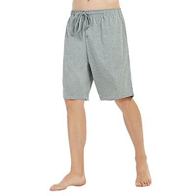 Men's Cotton Pajama Bottoms Soft Lounge Shorts with Pockets