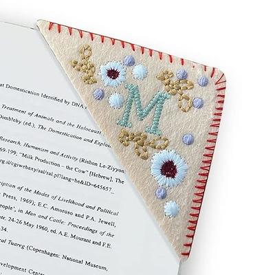 Personalized Hand Embroidered Corner Bookmark, 26 Letters Cute Flower  Embroidered Corner Bookmark Embroidery Book Marker Clip for Book Lovers  Bookmarks for Reading Lovers Meaningful GIF (Summer, K) - Yahoo Shopping