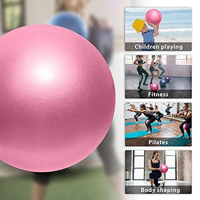 Cikyner Soft Pilates Ball, Small Exercise Ball 23-25cm Mini Gym Ball with Inflatable  Straw, Suitable for Pilates, Yoga, Full body Training, Physical Therapy and  Balance improving at Home, Gym & Office 