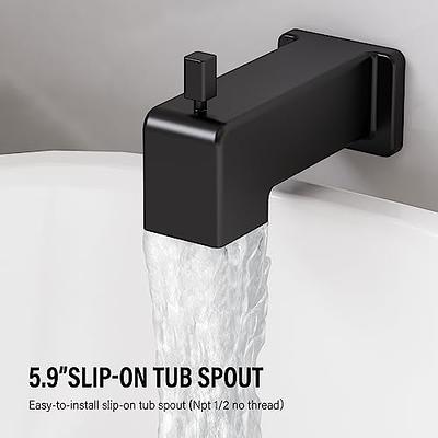 8 Rainfall Bathroom Shower Set Faucet W/Tub Mixer Tap Wall Mounted Matte  Black