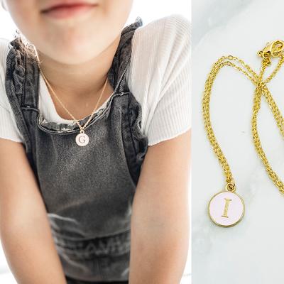 Foxgirl Gold Initial Necklaces for Women Girls, Dainty Gold Letter