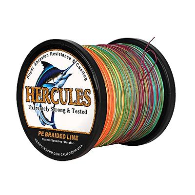 HERCULES Braided Fishing Line 12 Strands, 100-2000m 109-2196 Yards Braid  Fish Line, 10lbs-420lbs Test PE Lines for Saltwater Freshwater - Orange,  100lbs, 1000m : : Sports & Outdoors