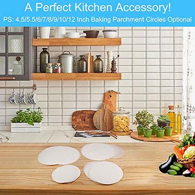 100 Pieces Round Baking Paper Parchment Paper Circle Cake Pan Liners Round  Parchment Paper Cake Pan Liner For Kitchen Grill Steaming (8 Inch
