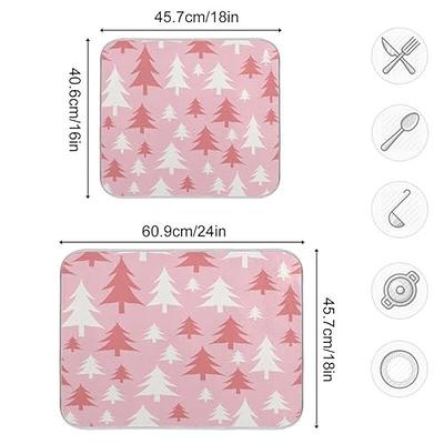 Pink White Christmas Tree Dish Drying Mat 16 x 18 for Kitchen Counter Decor  Merry Xmas Fast Absorbent Tableware Dishes Pad Baby Bottle Rack Drainer Mats  Heat Resistant Kitchen Accessories - Yahoo Shopping