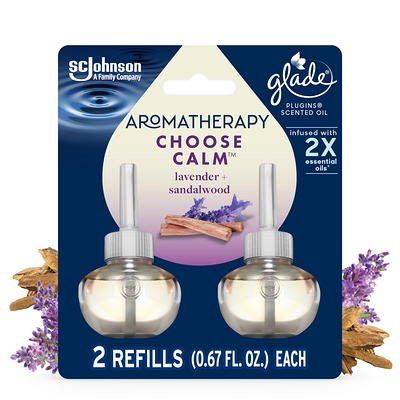 Glade Aromatherapy PlugIns Scented Oil Refills, Air Freshener, Stocking  Stuffers for Women, Choose Calm Scent with Notes of Lavender & Sandalwood,  2 x 0.67 oz (19.8 ml) - Yahoo Shopping