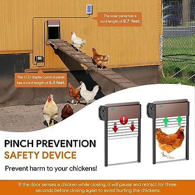 Solar Automatic Chicken Coop Door Opener Cage Closer Timer Light Sensor LCD