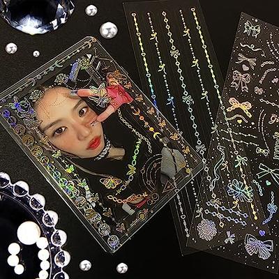 Holographic Deco Stickers Kpop Photocard Stickers Colorful 