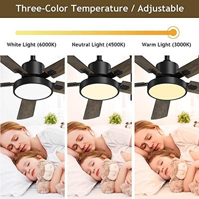 CLUGOJ Ceiling Fans with Lights and Remote,52-inch Indoor/Outdoor