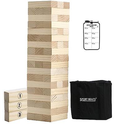 YARD GAMES Large Tumbling Timbers Wood Stacking Game with 56 Premium Pine  Blocks TIMBERS-003 - The Home Depot