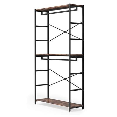 Tribesigns Brown Steel Clothing Rack