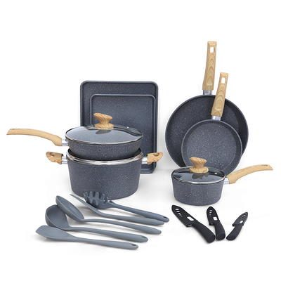 Food Network 10-pc. Ombre Nonstick Ceramic Cookware Set, Grey, 10PC - Yahoo  Shopping