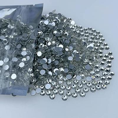 BULK Neon White Glass FLATBACK Rhinestones