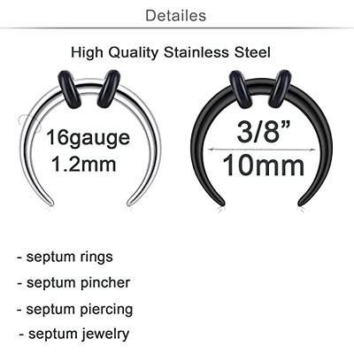 8/10/12/14/16G Pincher Septum Ring | Septum piercing jewelry, Septum ring,  Septum nose piercing