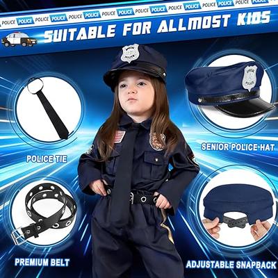 Adult Police Officer Costume Mens, Dark Blue Cop Uniform Halloween Outfit