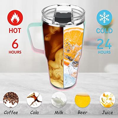 Sursip 40 oz Glass Tumbler with Handle, Glass Water Bottles with Lid and  Straw, Reusable Iced Coffee…See more Sursip 40 oz Glass Tumbler with  Handle