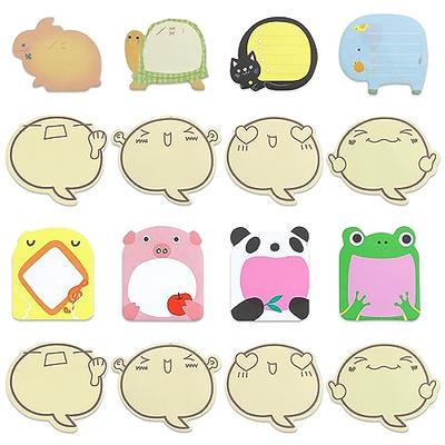 Cute Sticky Notes, 6 Pack Cartoon Self-Stick Notes Cute Animal Memo Pads  Cute Po