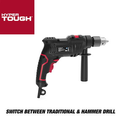 Hyper Tough 6-Amp 1/2-inch Corded Hammer Drill, Keyed Chuck, 120 Volt,TD6HD  - Yahoo Shopping