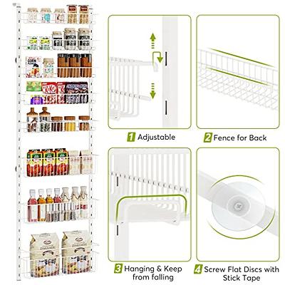  1Easylife Over The Door Pantry Organizer Rack, 6-Tier  Adjustable Pantry Organization and Storage, Heavy-duty Metal Door Spice Rack  with Detachable Baskets, Hanging Can Organizer for Kitchen Pantry: Home &  Kitchen