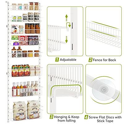 Smart Design Over the Door Pantry Organizer Rack w/ 6 Baskets