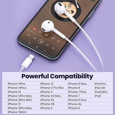 Earphones for iPhone 14 Pro, Headphones for iPhone 13, HiFi Stereo Wired  Noise Cancelling Headphones with Built-in Mic and Volume Control,  Compatible with iPhone 14/14Plus/14 Pro Max/13/12/X/XS/SE/XR/8/7 :  : Electronics