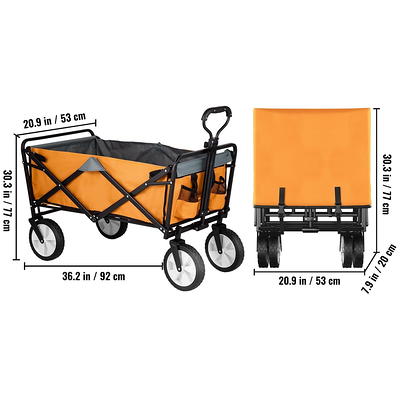 Collapsible Storage Cart, Folding Utility Wagon, Holds Up To 176