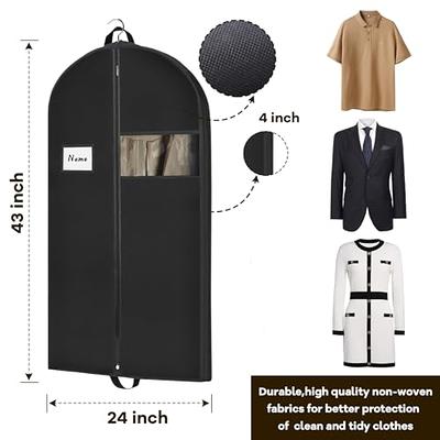 54 Garment Bag with Extra Large Pockets for Travel, Gusseted Suit Cover  Mens Womens Foldable Hanging Bags for Clothes Shirts Dresses Coats