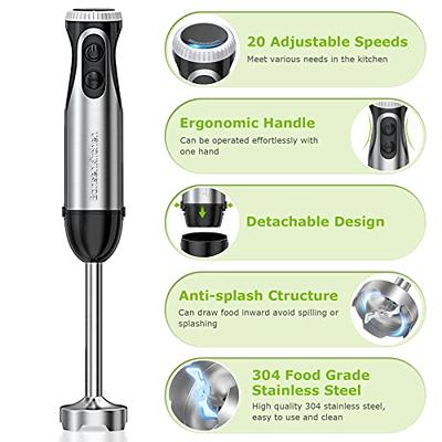 Bonsenkitchen 4 in 1 Hand Blender White