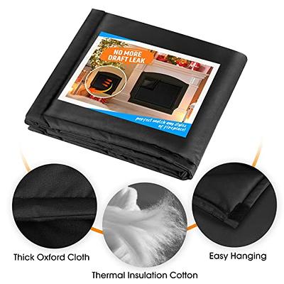  CADARA Fireplace Blocker Blanket Stops Overnight Heat Loss,  Fireplace Draft Stopper Save Energy, Fireplace Cover Black 42 W x 33 H :  Home & Kitchen