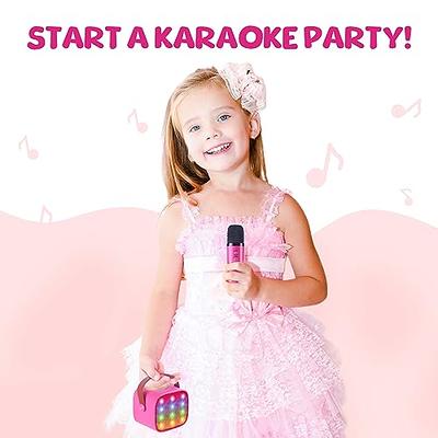 YLL Kids Karaoke Machine, Portable Bluetooth Speaker with Wireless  Microphone for Kids, Music Toys Gifts for Girls 4, 5, 6, 7, 8, 9, 10 +Year  Old